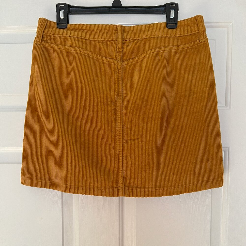 Arizona Jeans Co. Corduroy Yellow Mini Skirt Size 11 Juniors Y2K 70’s Retro - Picture 2 of 4